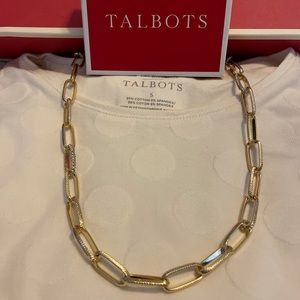 BNWOT Talbots gold link chain